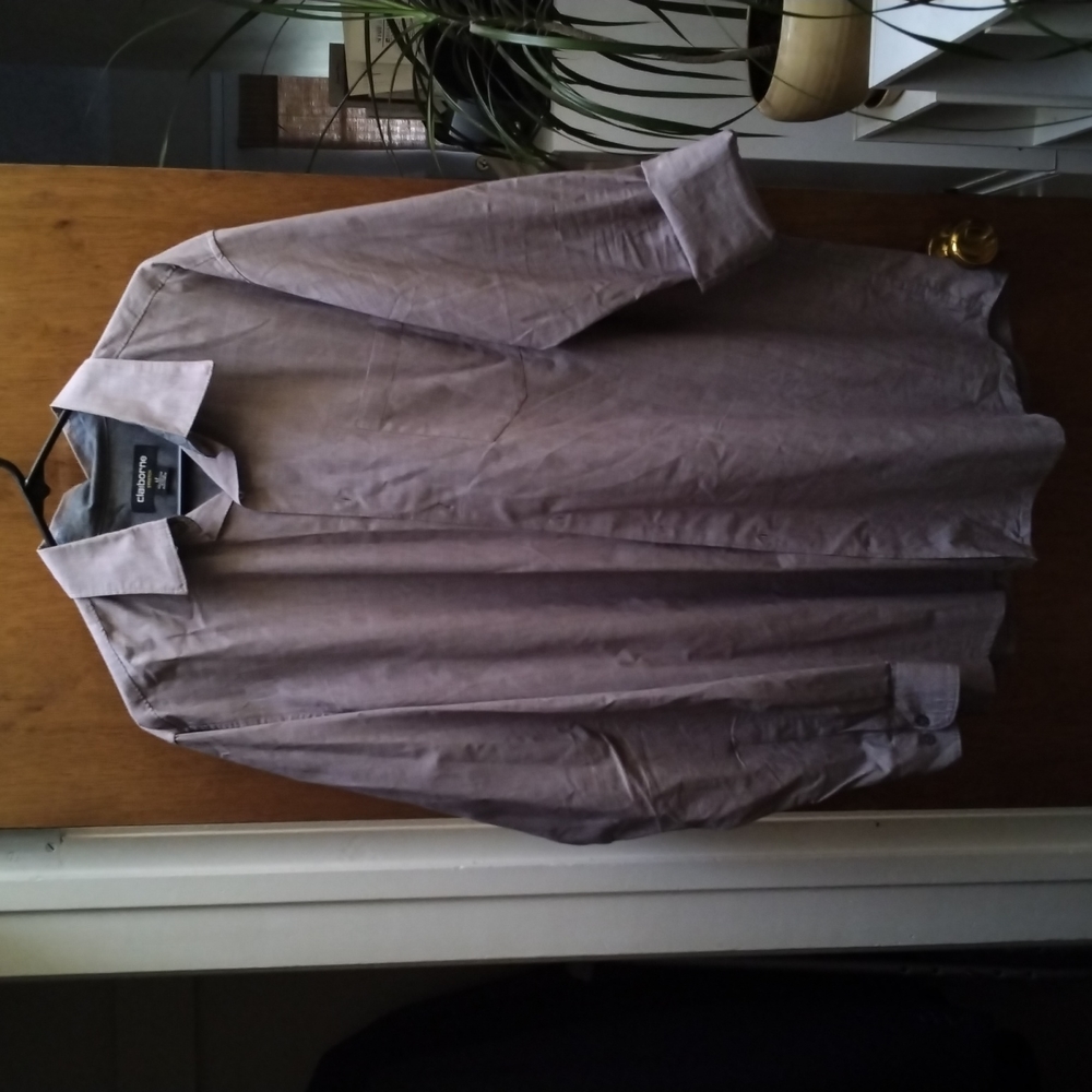 Claiborne Long Sleeve Button Dress Shirt Size LT